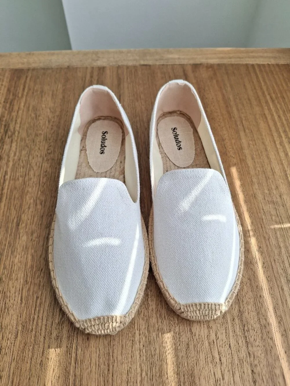(New) Soludos – Smoking‎ Slipper Canvas Espadrilles (White) – Women's 7-7.5